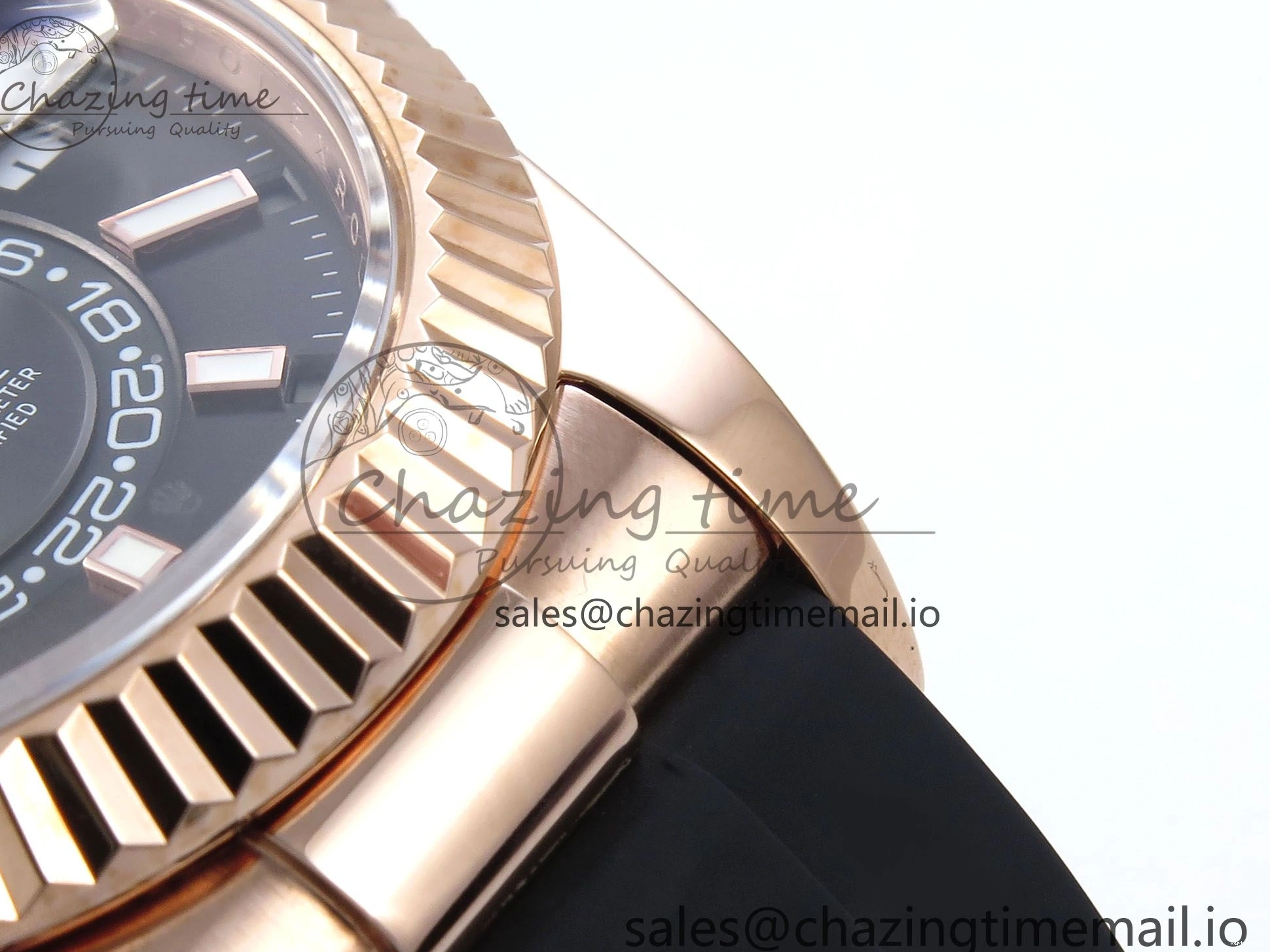 0104 Sky-Dweller 336235 RG ZF 1:1 Best Edition Gray Dial on Oysterflex Strap A23J (Gain Weight) SportInspired 908